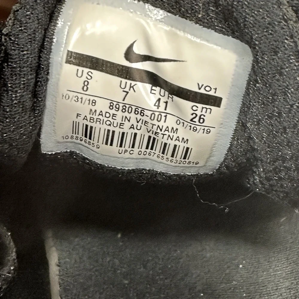 Nike Lunar Fingertrap TR Mens Training Shoes Size 8 Black/White 898066‎ 001